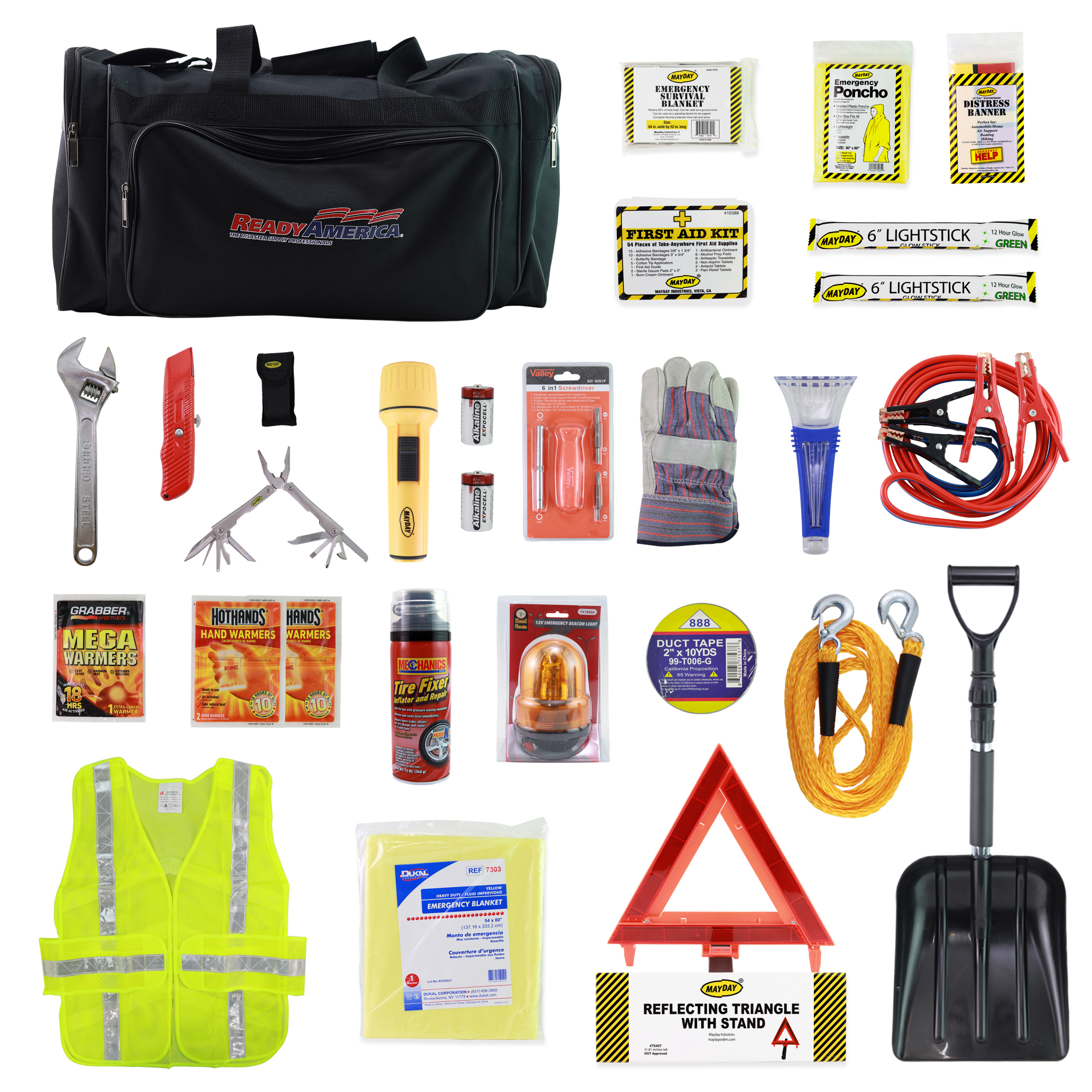 Ready America, Auto Deluxe Emergency Response Kit, Case Type Case, Pieces (qty.) 1 Model# 70353